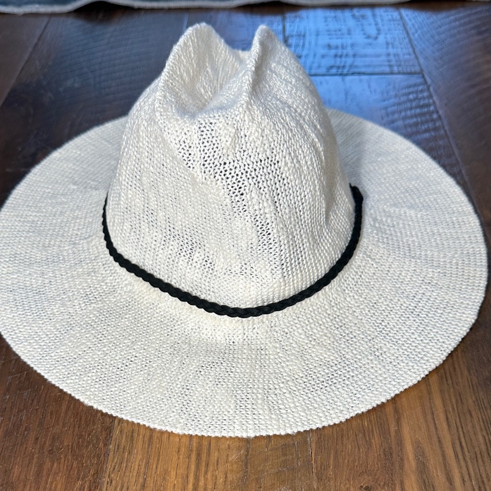 Rachel Zoe Ivory Textured Sun Hat - Picture 3 of 6